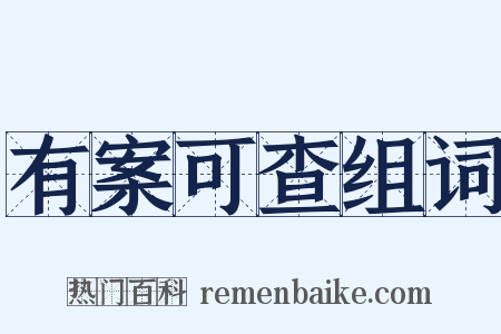 有案可查组词是什么意思的图片